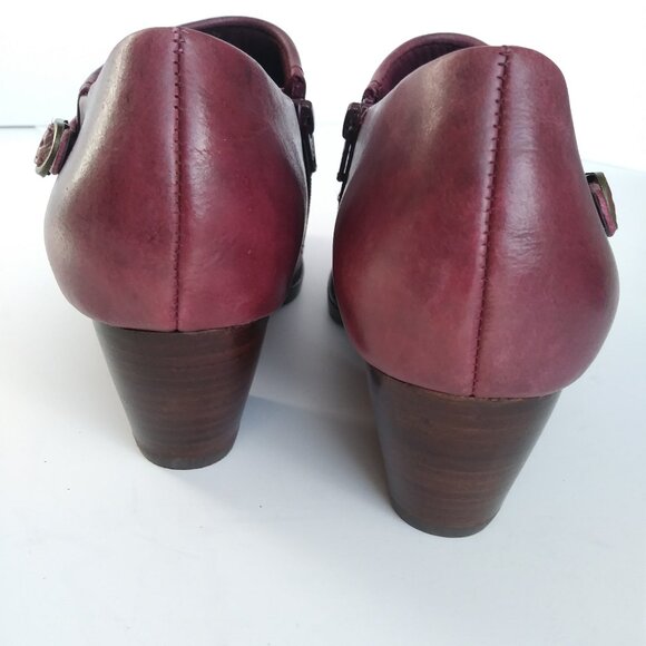 Pure Sole "Rowdy" Red Wine Leather Shootie Bootie- 8.5M - Picture 4 of 8